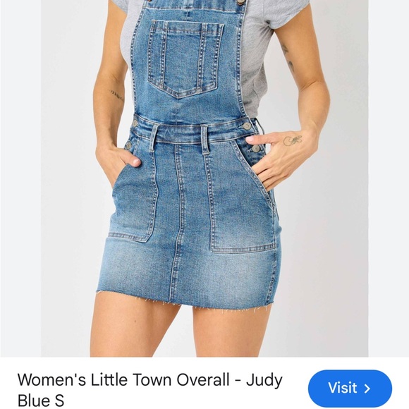 Judy Blue denim overall skirt NWT small - Picture 8 of 15